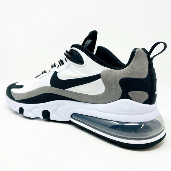 Nike Air Max 270 React White Black Pewter Mens - Picture 3 of 6